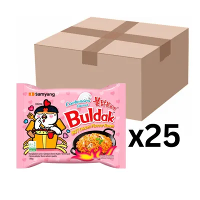 Produktbild von 25er-Pack Samyang Buldak Hot Chicken Ramen Carbonara 130g