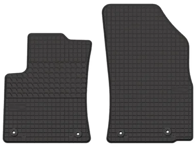 Produktbild von Gummi-Fußmatten Vorne für Opel Crossland X 2017-2024 (Crossover) – 2-tlg, Schwarz, passgenau – Wielganizator SolidTread