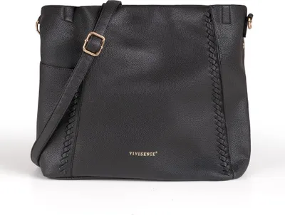 Produktbild von Vivisence Damen Handtasche Kunstleder mit Schulterriemen, praktische Alltagstasche mit abnehmbarem Organizer, modische Tasche zum Tragen in der Hand oder über der Schulter
