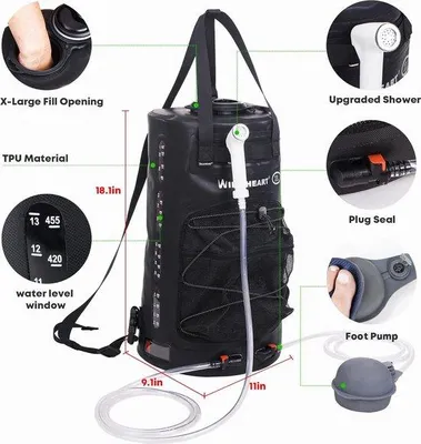 Image de Famanu : Douche de camping portable, polyvalente