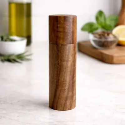 Produktbild von Akazie - Salz- und Pfeffermühle - 15 cm - Handbetrieb - Natürliches Holz - Warmb