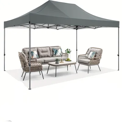 Produktbild von Partyzeltdach - Gartenpavillon - Aufstellzelt - Faltzelt - Überdachung - 3 x 4,5 m - 4 abnehmbare Seitenteile