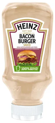 Obrázek produktu pro Heinz Bacon Burger Sauce krémová textura obrácená láhev 220ml
