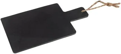 Produktbild von 2 schwarze Wand-Kreidetafeln aus Naturschiefer zum Aufhängen, 11 x 19cm