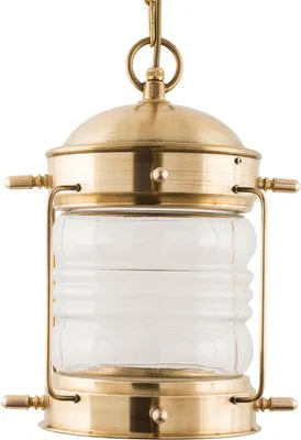 Produktbild von Außenlampe E27 IP23 Garten Haus Glas Messing massiv Maritim Hängeleuchte außen
