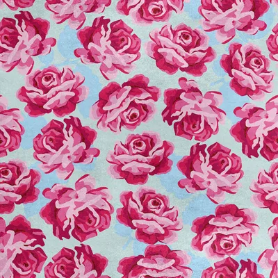 Productafbeelding van Koninklijke fluwelen stof, polyester, geschikt voor naaien - motief: aquarelrozen 2