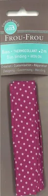 Productafbeelding van Strijkbaar schuinband, gestreept in fuchsia, 20x2 meter