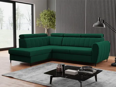 Obrázek produktu pro Rozkládací sedačka s úložným prostorem LAKEWAY L - zelená, levý roh