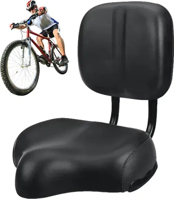 Produktbild von Fahrradsattel, verstellbare Rückenlehne schwarz für Fahrräder Dreiräder