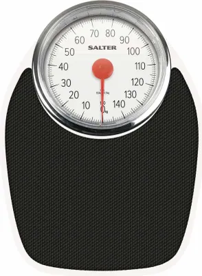 Produktbild von Salter Bodyscale Mechanik Analog Retro Stil Kapazität 150 kg Gewicht präzise einfach Reading Radstand Anti Rutsch Oberfläche ohne Knöpfe oder Batterie