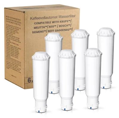 Image de Filtres à eau de remplacement pour machines à café, compatibles avec Melitta, Krups F088, Nivona, Jura, lot de 6