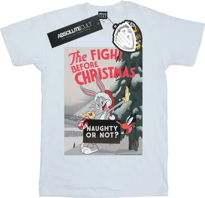 Produktbild von Looney Tunes - "The Fight Before Christmas" T-Shirt für Damen BI32532 (M) (Weiß)