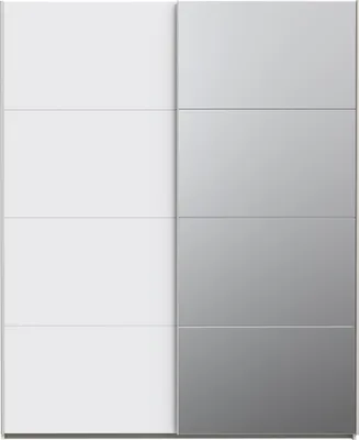 Produktbild von Schiebetürenschrank >SCHACH&MATT 2< in weiss / Spiegel - 170,3x210,5x61,2cm (BxHxT)