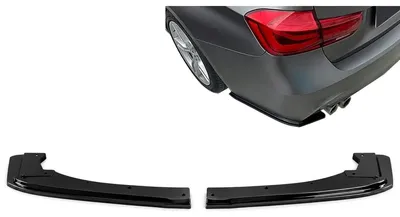 Produktbild von Heckstoßstangenklappen Seitenflossen Flics für BMW 3er F30 F31 11-19 glänzend schwarz.