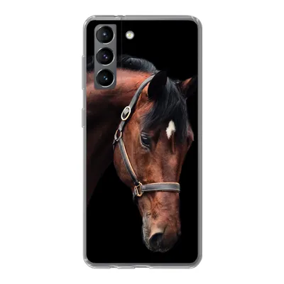 Produktbild von MuchoWow® Handyhülle Schutzhülle Hülle für Samsung Galaxy S21 Pferd - Halfter - Braun Silikon Softcase Handy Hülle - Softcase