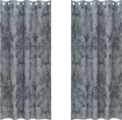 Produktbild von vidaXL Samtvorhänge mit Vorhängen 2 pcs Silber Grau 260 x 140 cm Samt