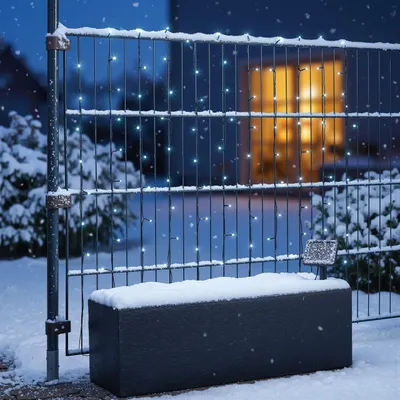 Produktbild von esotec Solar Lichterkette mit 100 kaltweißen LEDs outdor außen wetterfest 102169, KI-generiertes Bild