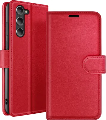 Zdjęcie produktu dla Zanaé, etui na Galaxy S23 z magnetycznym zapięciem na karty, czerwone