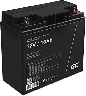 Produktbild von Green Cell Zyklenfester AGM VRLA Gel Akku 12V 18Ah für Puffer- & Zyklenbetrieb, Wohnwagen, Photovoltaik, Rollstuhl, Solarspeicher, bis zu 5 Jahre