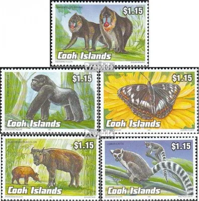 Produktbild von Briefmarken Cookinseln 1993 Mi 1385-1389 (kompl.Ausg.) postfrisch Gefährdete Tiere