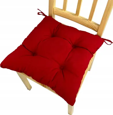 Produktbild von Stuhlkissen, Trapezförmiges Stuhlkissen, Sitzkissen, Rot, 40x35x40x8 cm, Kissen für Heimstühle und Gartenmöbel, Gartenkissen,