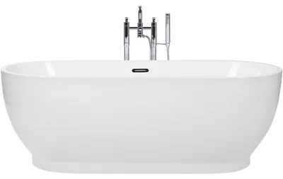 Produktbild von BELIANI Badewanne Sanitäracryl Weiß 170 x 78 cm freistehend oval klassisch modern