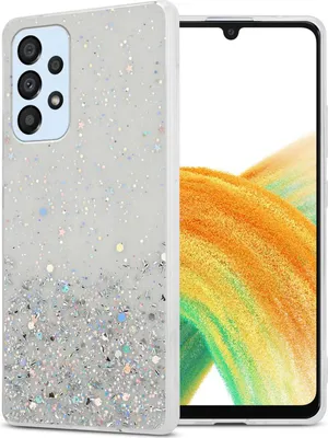 Obrázok produktu pre Cadorabo Case for Samsung Galaxy A33 5G Protective Case in Transparent Mobile Phone Case TPU Case Glitter Cover Case Glitter
