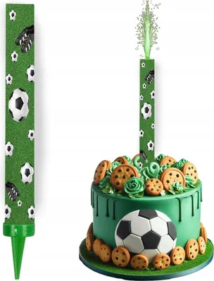 Immagine prodotto di Fontana per torte GIOCATORE DI CALCIO Verde erba 1 pz.
