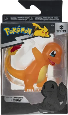 Produktbild von Jazwares PKW2405 Pokémon Select Battle Figur Glumanda, 7,5 cm, transparent, detailreiche Sammelfigur, limitierte Edition, ab 4 Jahren, Geschenkidee