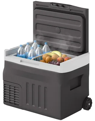 Produktbild von 30 Liter Kompressor Kühlbox elektrische Kühlbox mit LED ECO Modus Anschluss Kühlhaltefunktion Schwarz