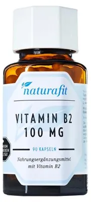 Produktbild von naturafit Vitamin B2 100 mg Kapseln, 90 St. Kapseln