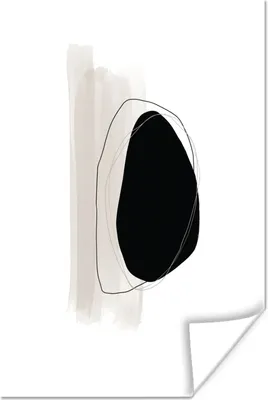 Produktbild von MuchoWow® Poster Schwarz - Farbe - Pastell 40x60 cm - Plakate für die Wand - Poster Babyzimmer