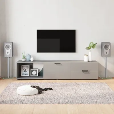Obrázek produktu pro vidaXL Stojan na reproduktory 2 ks Stříbrné tvrzené sklo 1 sloupec