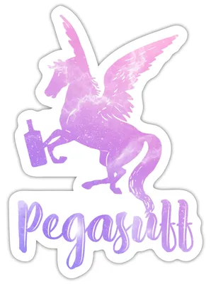 Produktbild von Spreadshirt JGA Frauen | Pegasuff Sticker Aufkleber, 10 x 10 cm, Mattweiß