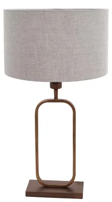 Produktbild von Tischlampe - bronze - Stang - leinen metall - nachttischlampe - E27 - 4817BR - Steinhauer