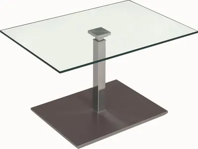 Produktbild von Funktionstisch höhenverstellbar Carlotta 90 x 60 x 47-65 Couchtisch Glas/Perlsilber/Lava 16095