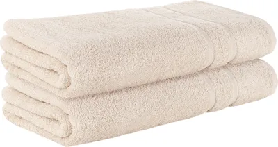 Produktbild von StickandShine 2er SET Premium Frottee Saunatuch 80x200 cm in creme  in 500g/m² aus 100% Baumwolle