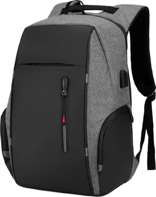 Produktbild von MODFU Laptoprucksack Laptop Rucksack Wasserbeständig Laptoptasche Laptop mit USB-Anschluss, Anti-Diebstahl, Backpack mit Laptopfach Grau