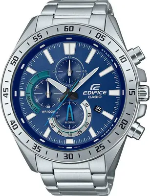 Imagen del producto de Reloj CASIO EDIFICE, movimiento de cuarzo, cristal mineral, resistente al agua hasta 10 ATM, color gris