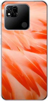 Produktbild von König Design Hülle kompatibel mit Xiaomi Redmi 10A Kunststoff Soft Handyhülle - Handy Case Flamingo Federn