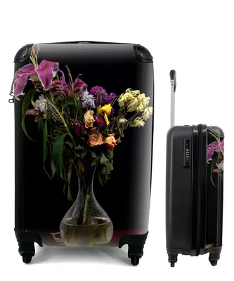 Produktbild von MuchoWow® Koffer Handgepäck Trolley Rollkoffer Kleine Reisekoffer mit 4 Rollen - Verwelkt - Blumen - Stilleben - Cabin Size < 55x40x23 cm & 55x40x20 cm - Fotokoffer - Kabinenkoffer - Boardgepäck - Reise-Box - Reisekoffer - Reisegepäck - Koffer mit Bild - Trolley für Kinder