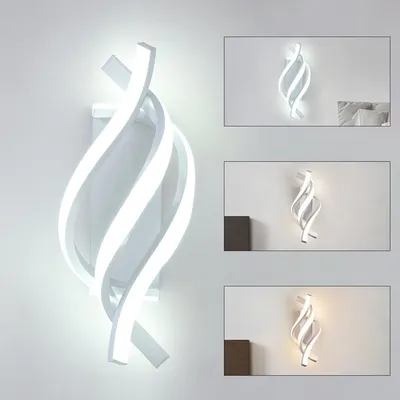 Produktbild von Minimalistische led wandlampe, weiß, 6000k, für wohnzimmer, badezimmer, balkon, schlafzimmer