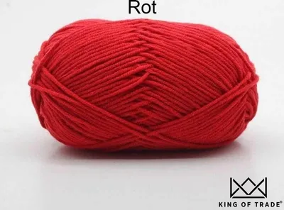 Produktbild von 50g Rot Milchwolle Milchbaumwolle Milchgarn 100m - 51# Red