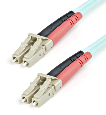 Immagine prodotto di StarTech.com Cavo di rete patch Duplex in fibra ottica multimodale LSZH 50/125 da 10 Gb 1m LC-LC - acqua
