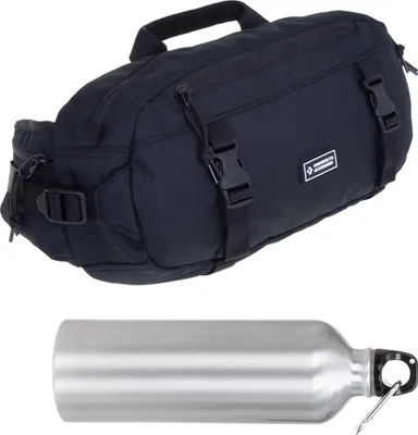 Produktbild von Converse Tasche Crossbody Bauchtasche Bag Wimmerl Schultertasche Paintball Tactical Pack Hüfttasche 10022101-A01 Schwarz Black + Alu-Trinkflasche