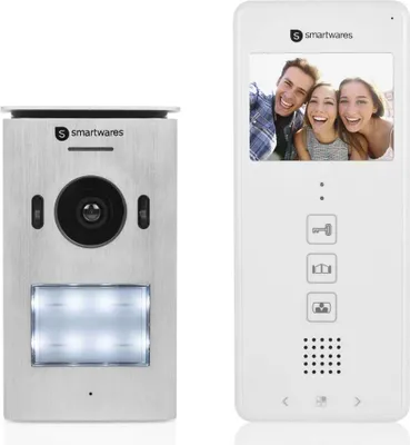 Produktbild von Smartwares Video-Türsprechanlage 1 Wohnung 20,5x8,6x2,1 cm Weiß