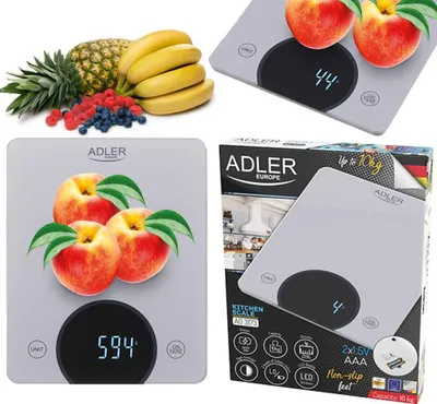 Obrázok produktu pre Kuchynská váha - do 10 kg - LED ADLER AD 3173 strieborná