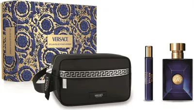 Produktbild von Versace Pour Homme Dylan Blue Zestaw Woda toaletowa, 100 ml + Woda toaletowa, 10 ml + Kosmetyczka