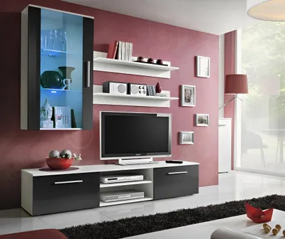 Image de Meuble mural Armoire murale Design moderne Meuble TV Nouveau Étagères murales