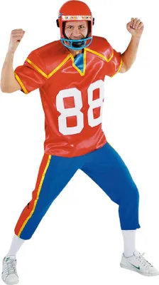 Produktbild von M213202-M blau-rot Herren Rugby Kostüm Football Trikot Gr.M